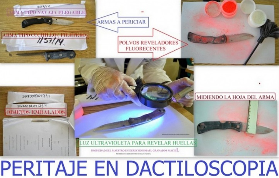 Peritaje en Dactiloscopía en cuchillos y navajas